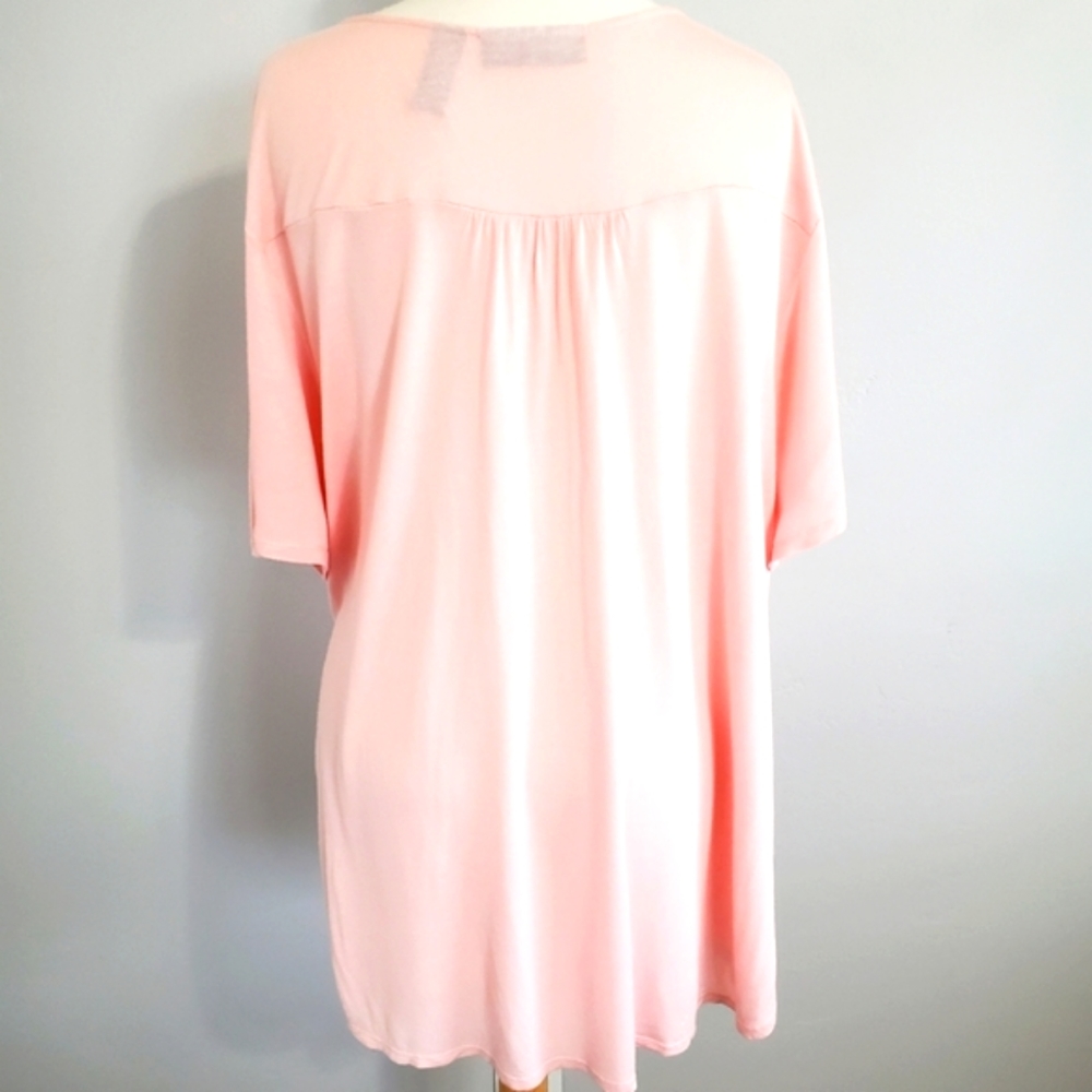 New INC Hi Low Rayon Baby Pink Tunic Top Size 3X - Picture 4 of 5